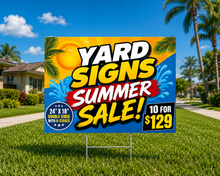 Load image into Gallery viewer, Yard Signs 10 Pack | 24"x18" | Double-Sided