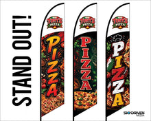 Load image into Gallery viewer, Pizza Blade Flag with Logo | Large 14 ft. | Single Sided