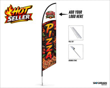 Load image into Gallery viewer, Pizza Blade Flag | Large | 14 ft. | Single Sided
