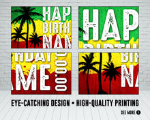 Load image into Gallery viewer, Reggae Birthday Banner | Rasta | Summer | Beach | Vibe | Bob Marley