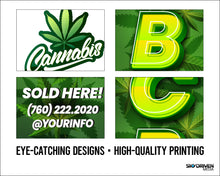 Load image into Gallery viewer, CBD Feather Flag | Cannabis | Dispensary | Large | 14 ft. | Single Sided | Best Selling Flag | Indoor Outdoor Flag | Flags