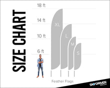 Load image into Gallery viewer, Econo Feather Flag | 16FT | Single Sided | Ground Spike Included | Best Selling Flag | Indoor Outdoor Flag | Feather Banner | Flag | Flags