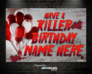 Halloween Birthday Banner | Bloody | Horror | Killer | Scary