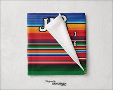 Load image into Gallery viewer, Serape Milestone Baby Blanket | Personalized Baby Blanket | Serape | Mexican | Baby Age Blanket | Sarape | Soft Silk Touch Fabric | Throw Blanket