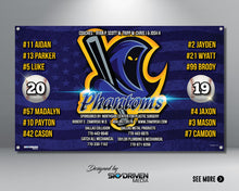 Load image into Gallery viewer, Sports Team Baseball Banner - Personalized Custom Banner