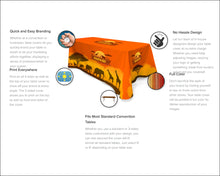 Load image into Gallery viewer, Table Cover | Full Color | 6ft or 8ft