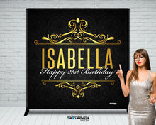 Load image into Gallery viewer, Luxury Black &amp; Gold Birthday Banner | Classy | Luxury | Vintage | Glamorous
