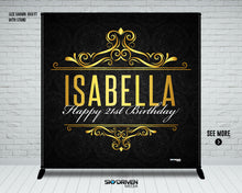 Load image into Gallery viewer, Luxury Black &amp; Gold Birthday Banner | Classy | Luxury | Vintage | Glamorous
