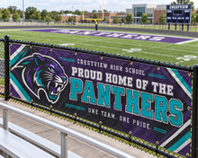 Load image into Gallery viewer, School Athletic Field Fencing &amp; Stadium Mesh Banners
