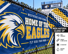 Load image into Gallery viewer, School Athletic Field Fencing &amp; Stadium Mesh Banners
