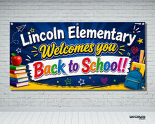 Load image into Gallery viewer, Back to School Vinyl Banner | Schools
