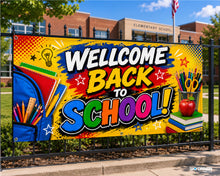 Load image into Gallery viewer, Back to School Vinyl Banner | Schools
