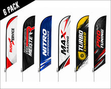 Load image into Gallery viewer, Blade Flags 6 Pack | Large | 14 ft. | Single Sided
