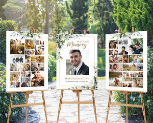 Funeral Photo Collage Poster | Celebration of Life Easel