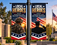 Load image into Gallery viewer, Custom Pole Banners | Street &amp; Light Pole Banners
