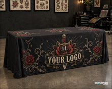 Load image into Gallery viewer, Tattoo Shop Custom Table Cover | 6ft or 8ft
