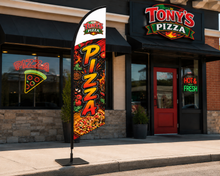 Load image into Gallery viewer, Pizza Blade Flag | Large | 14 ft. | Single Sided
