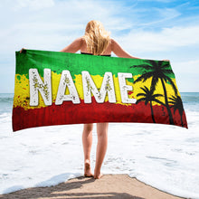 Load image into Gallery viewer, Beach Towel | Reggae | Personalized
