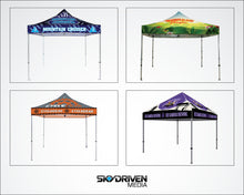 Load image into Gallery viewer, 10 ft. Steel Canopy Tent | Full Color | Dye-Sublimation Graphic | Event Tent | Canopy | Water Proof Coated Fabric | Scratch Resistant
