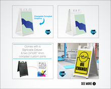 Load image into Gallery viewer, A-Frame Sign | DELUXE Signicade | Sidewalk Sign | 24&quot;W x 36&quot;H
