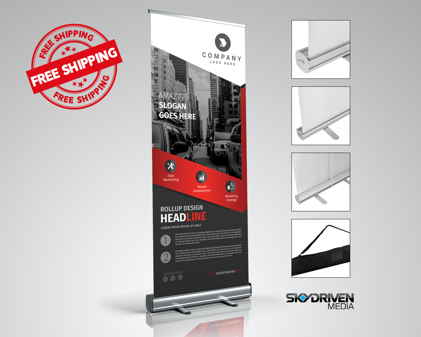 electronic standing banners